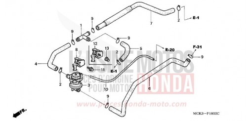 COMMANDE INJECTION D'AIR SOUPAPE VT1100C22 de 2002
